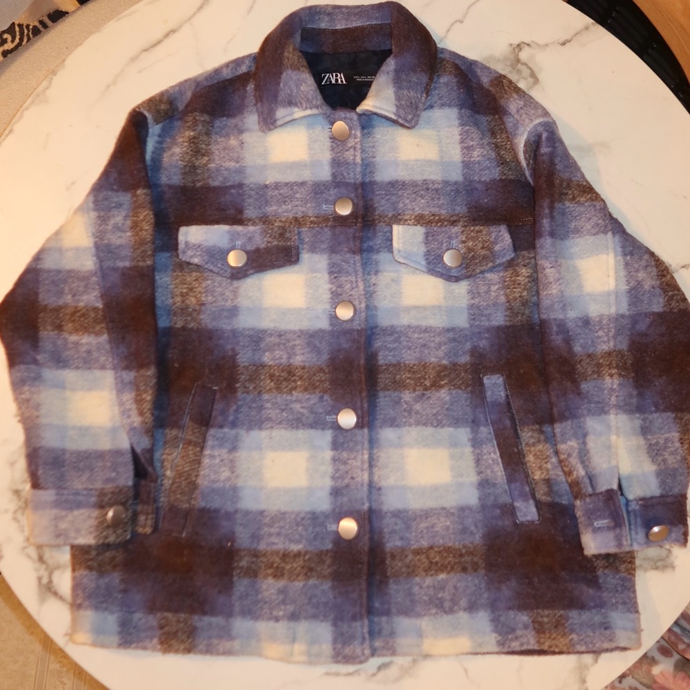 Zara Shacket size L in Blue
